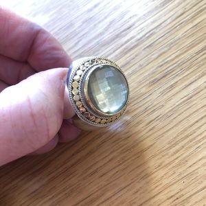 Anna Beck silver and gold statement ring